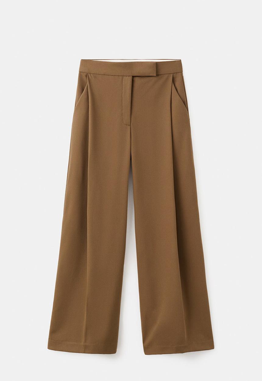 MANGO - Trousers milo - medium brown
