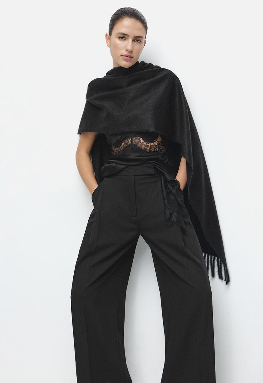 MANGO - Trousers milo - black