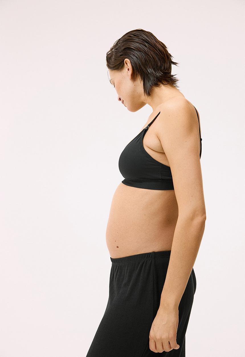 H&M - Mama 2-pack seamless padded nursing bras - powder pink/black