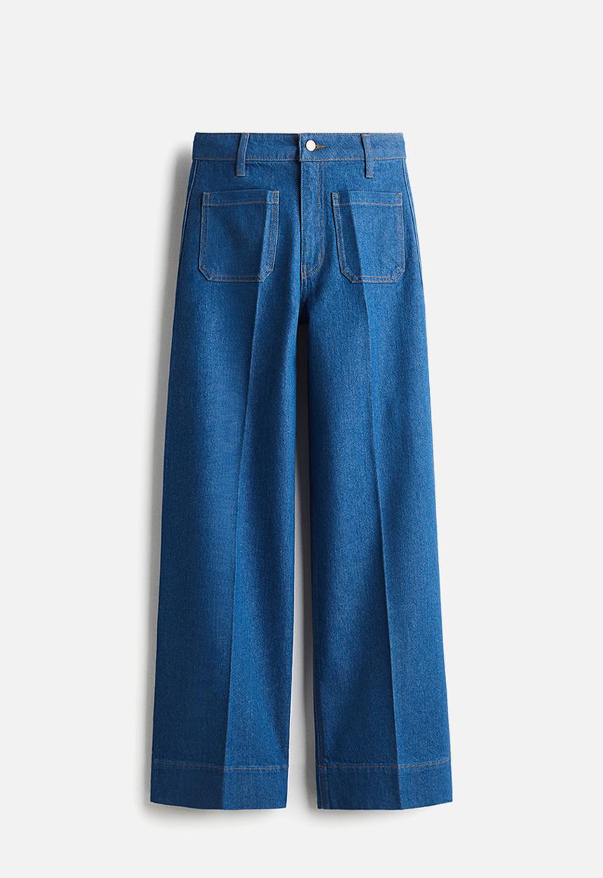 H&M - Wide high jeans - blue