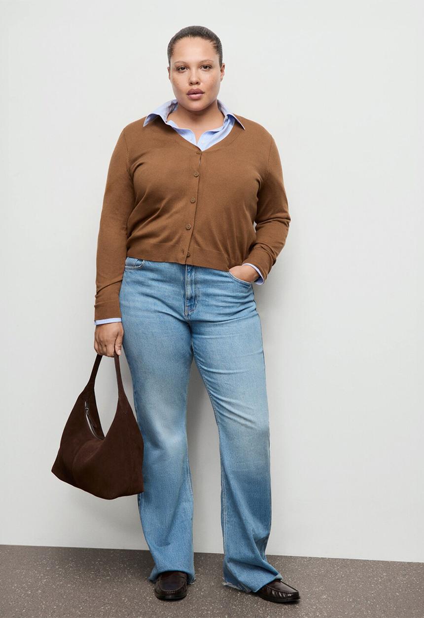 MANGO - Cardigan luccav - medium brown