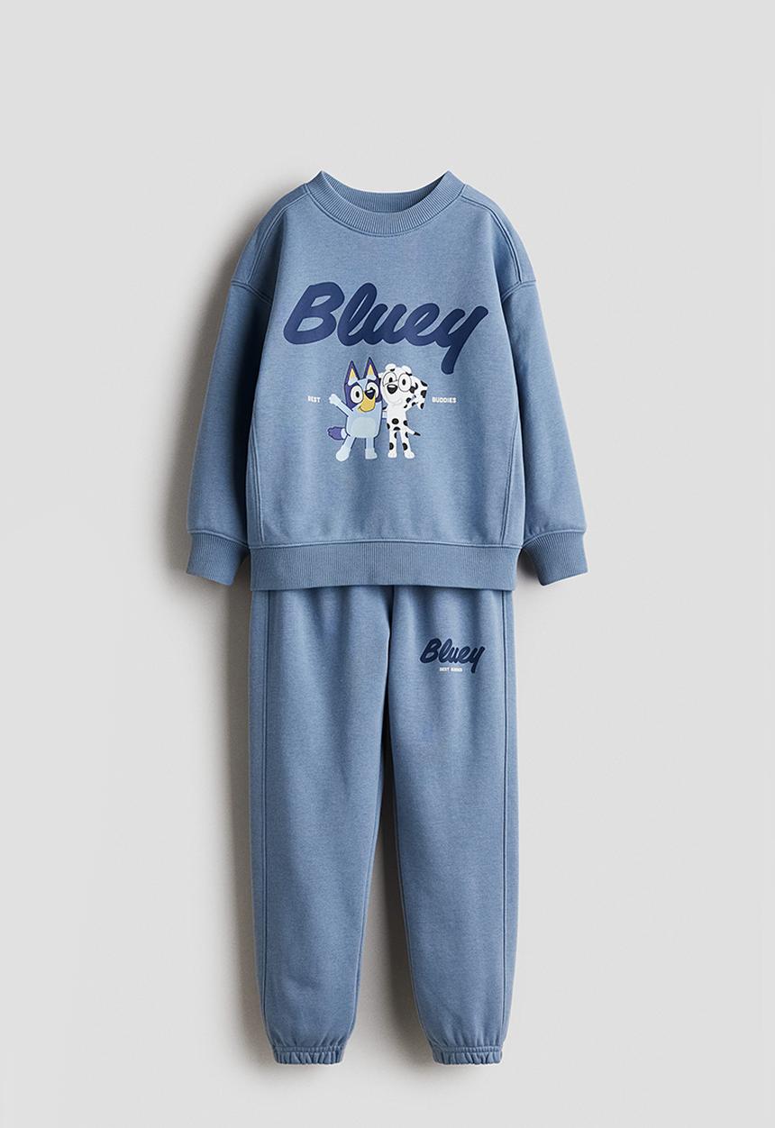 H&M - 2-Piece sweatshirt set - blue/bluey 