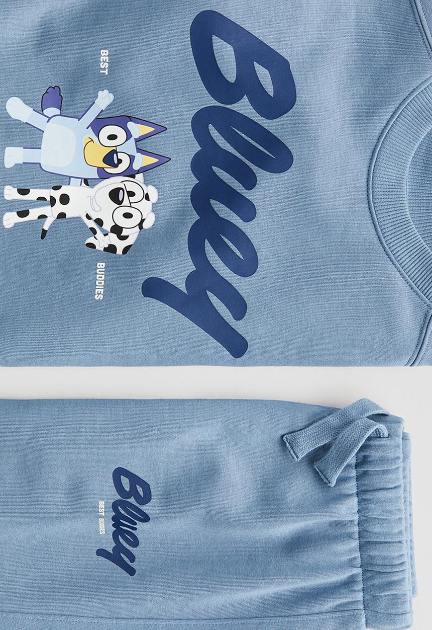 H&M - 2-Piece sweatshirt set - blue/bluey 