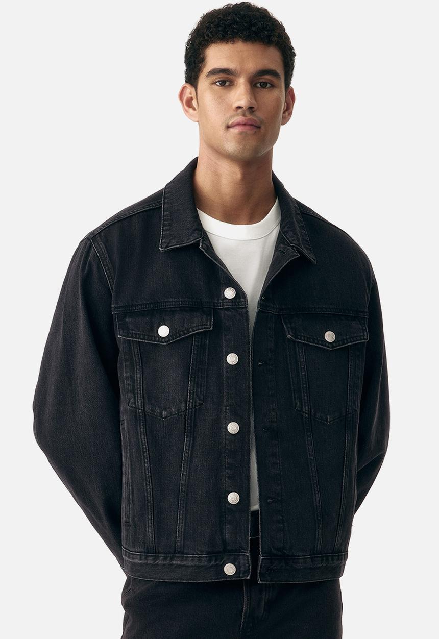 Denim trucker jacket - denim black - 1295737001