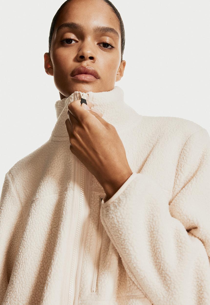 H&M - Teddy sports jacket - white