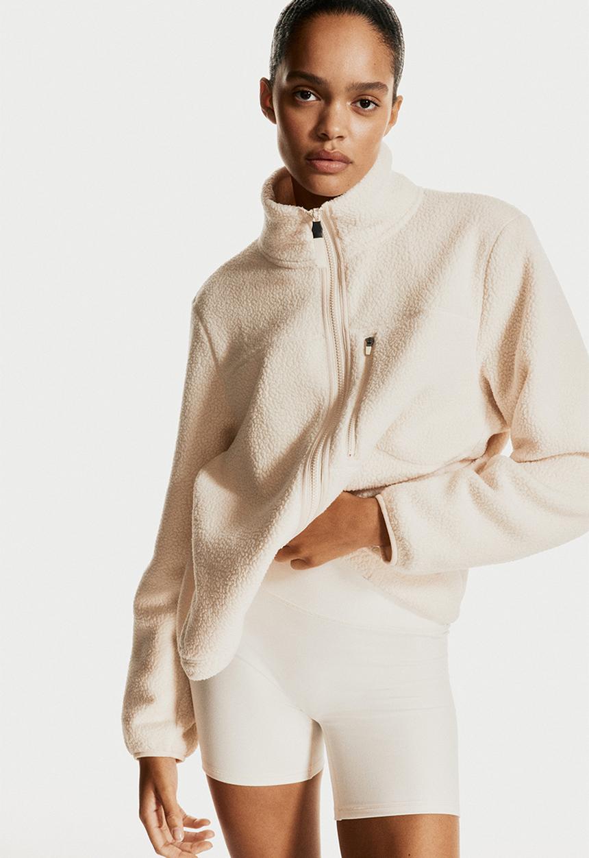 H&M - Teddy sports jacket - white