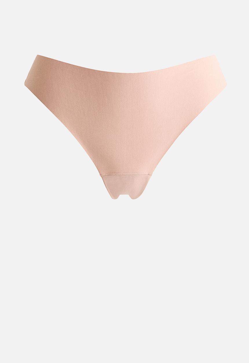 H&M - 3-Pack invisible cotton brazilian briefs - beige