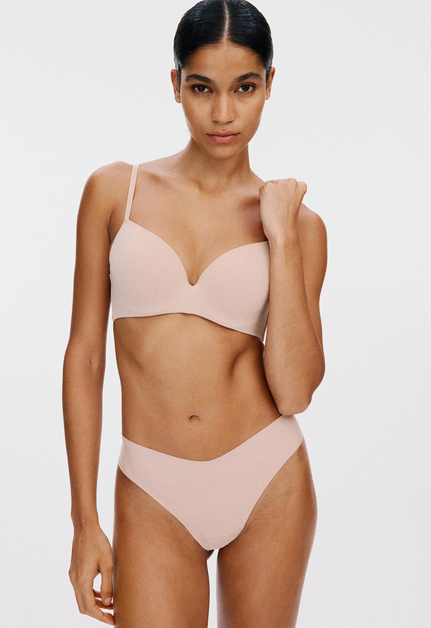 H&M - 3-Pack invisible cotton brazilian briefs - beige
