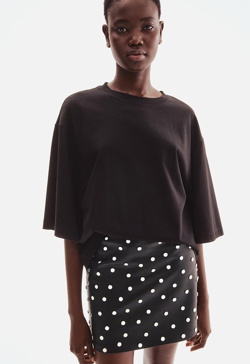 H&M - Studded mini skirt - black