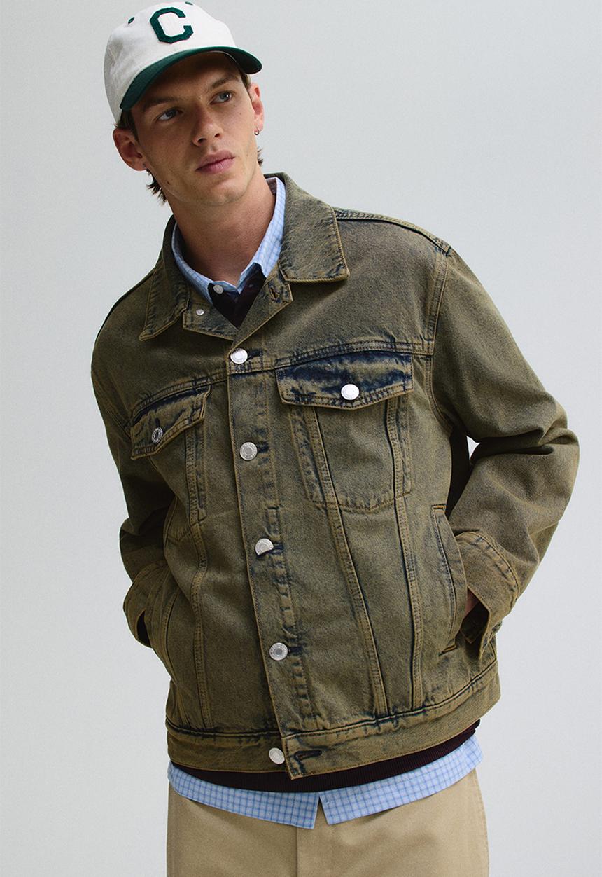 H&M - Denim trucker jacket - denim green