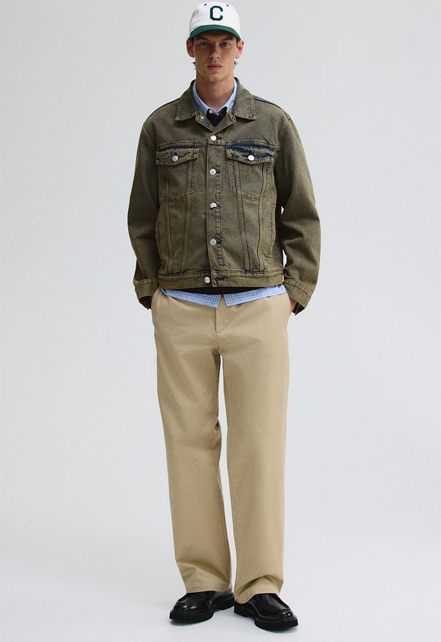 H&M - Denim trucker jacket - denim green