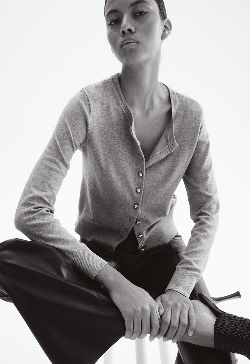 H&M - Knitted cardigan - grey marl