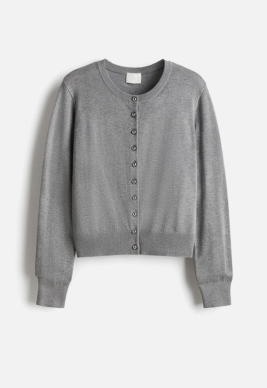H&M - Knitted cardigan - grey marl
