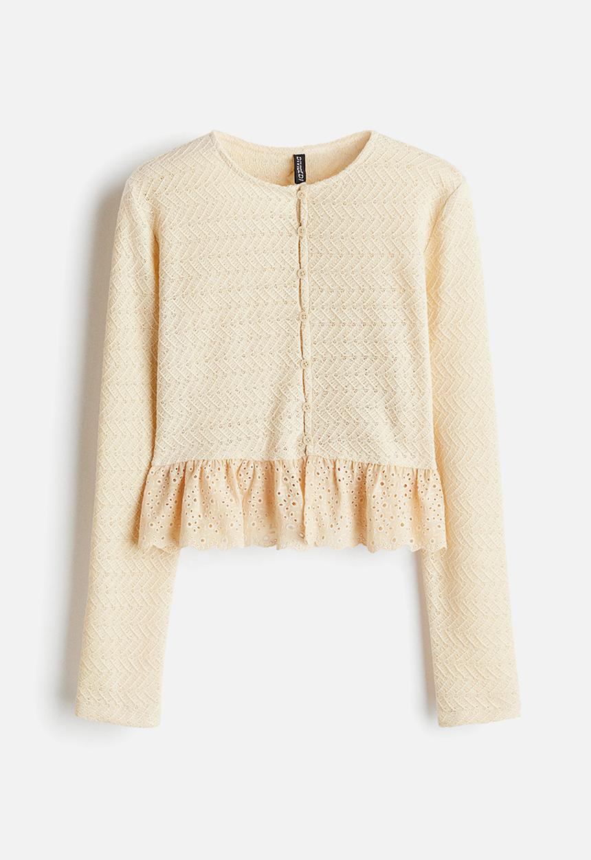 H&M - Peplum cardigan - light beige