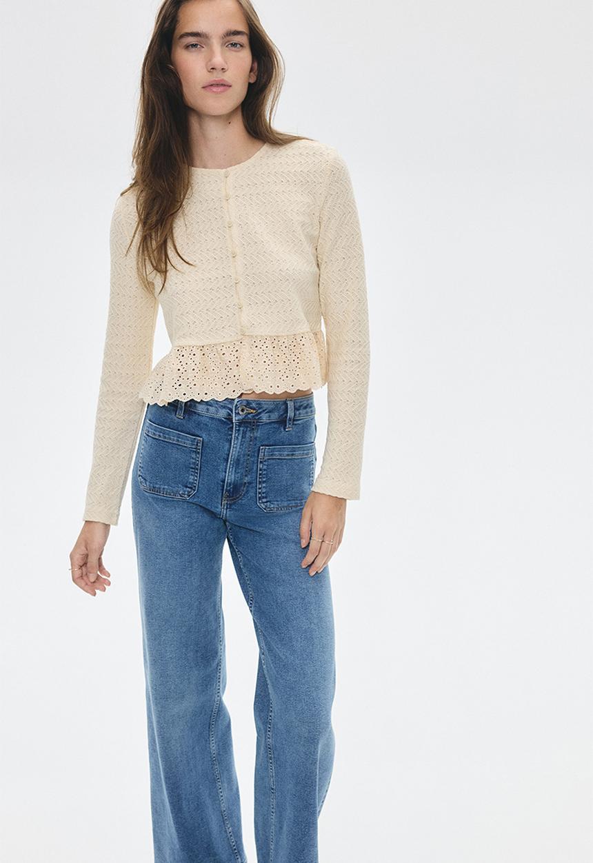 H&M - Peplum cardigan - light beige