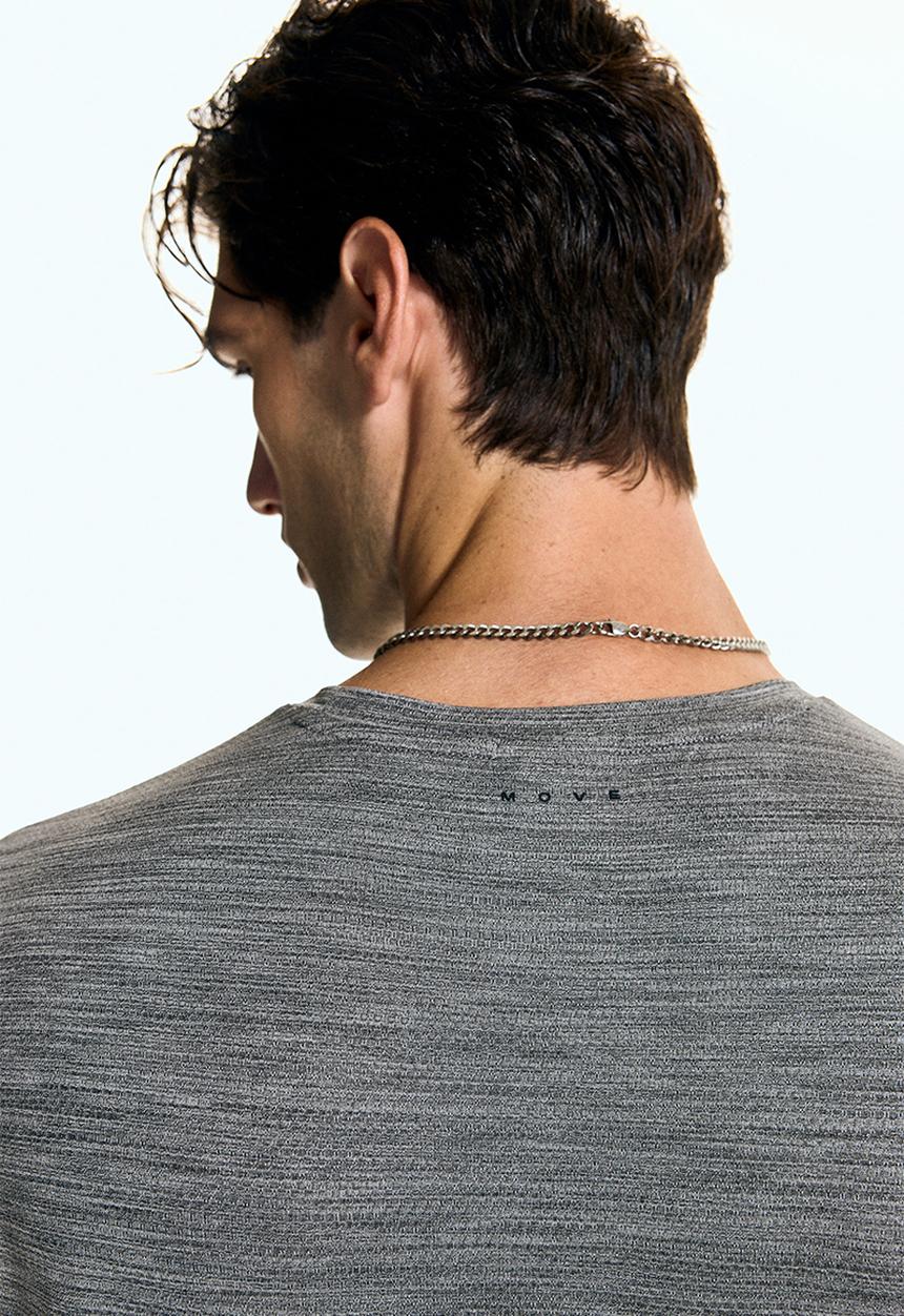 H&M - Mesh sports t-shirt with drymove™ - grey marl 