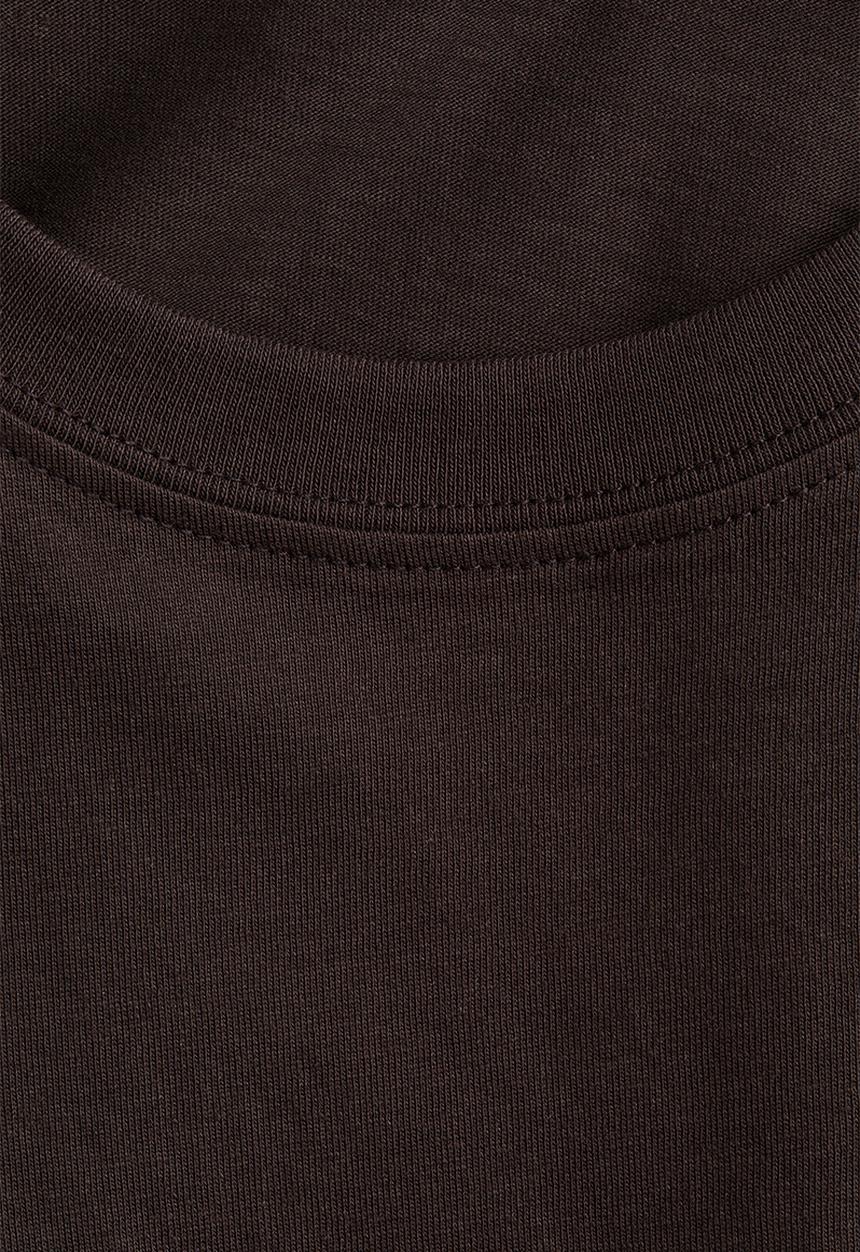 H&M - Printed t-shirt - dark brown croissant