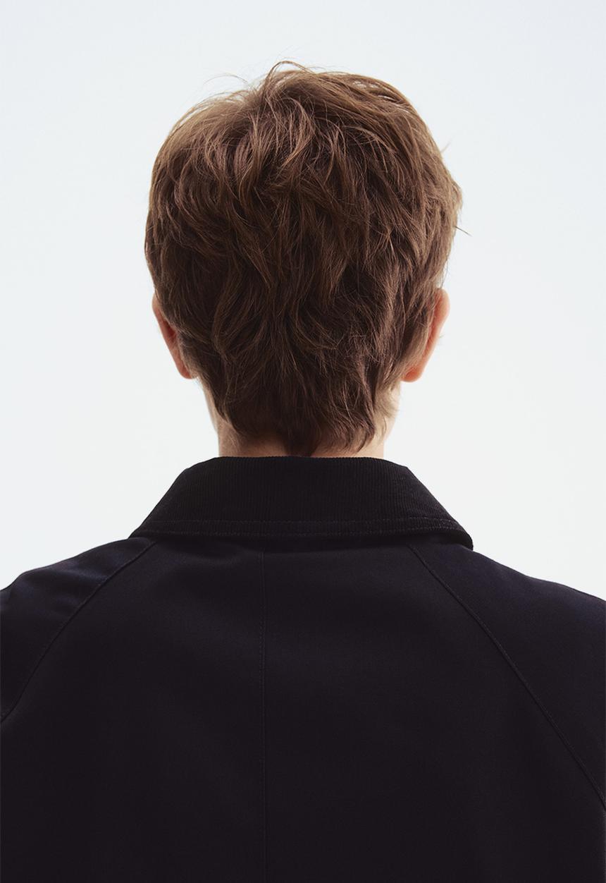 H&M - Corduroy-collar jacket - navy blue