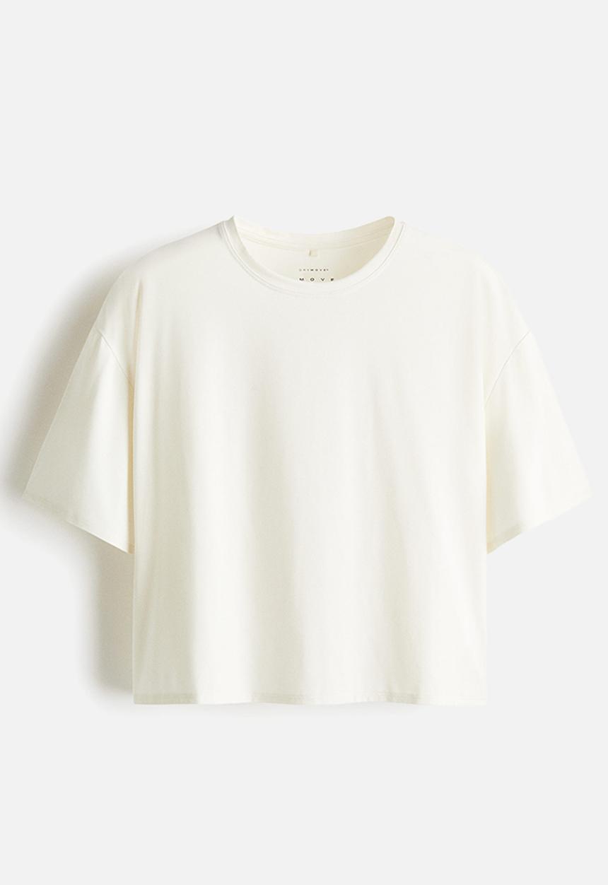 H&M - Boxy-style sports top with drymove™ - white