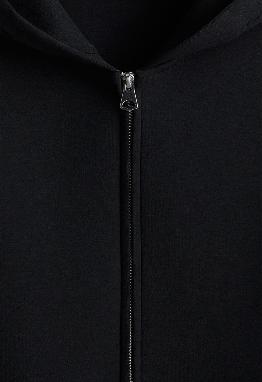 H&M - Loose fit scuba zip-through hoodie - black