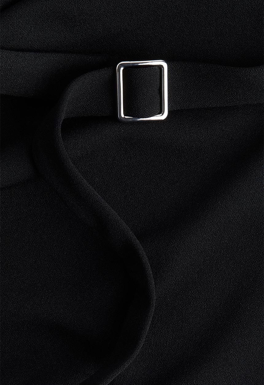 H&M - Draped belted dress - black