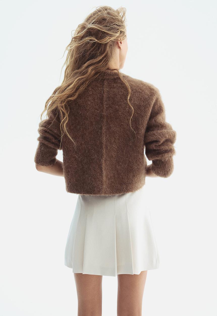 H&M - Pleated skort - light beige