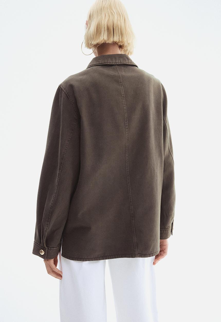 H&M - Twill utility jacket - dark khaki green