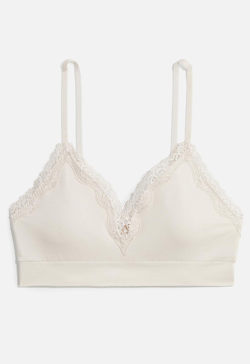 H&M - Seamless padded soft bra -  pale beige
