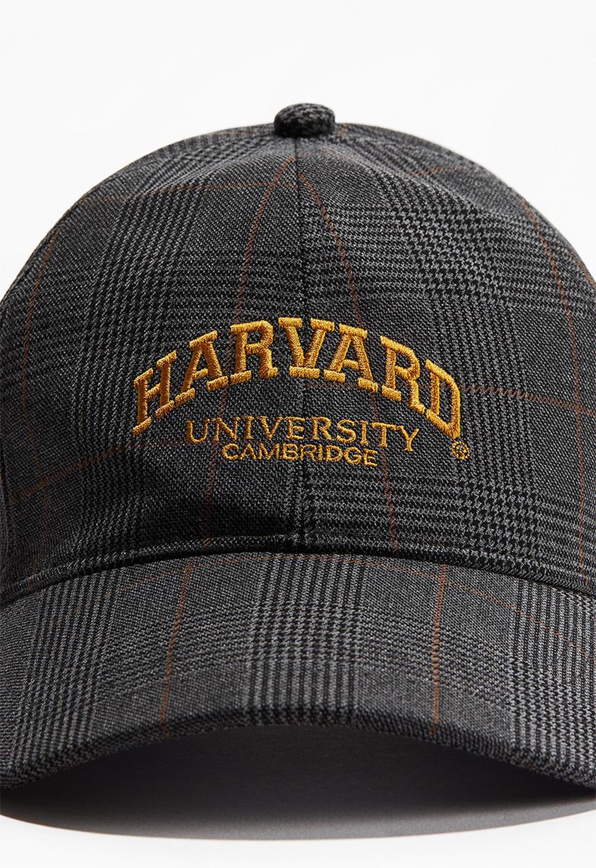 H&M - Motif-detail cotton cap - grey harvard