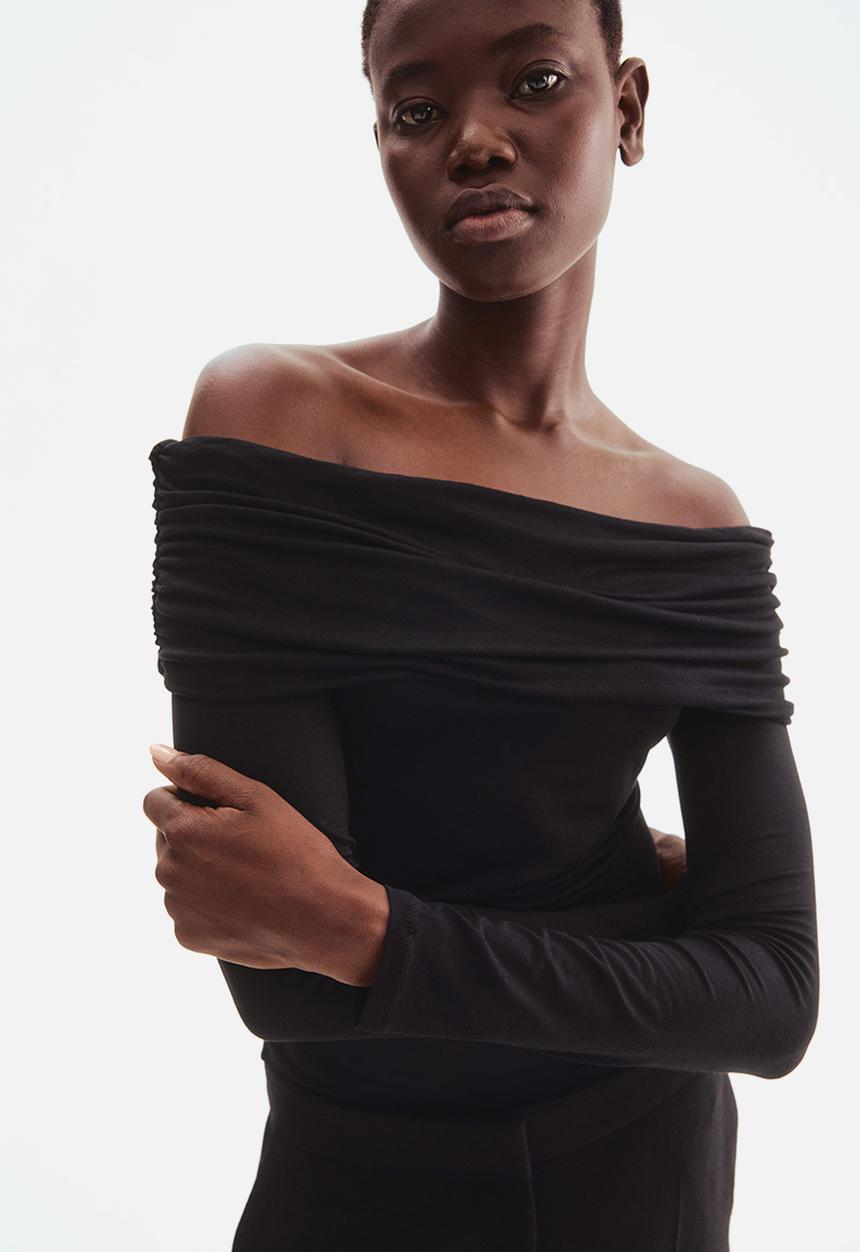 H&M - Off-the-shoulder top - black