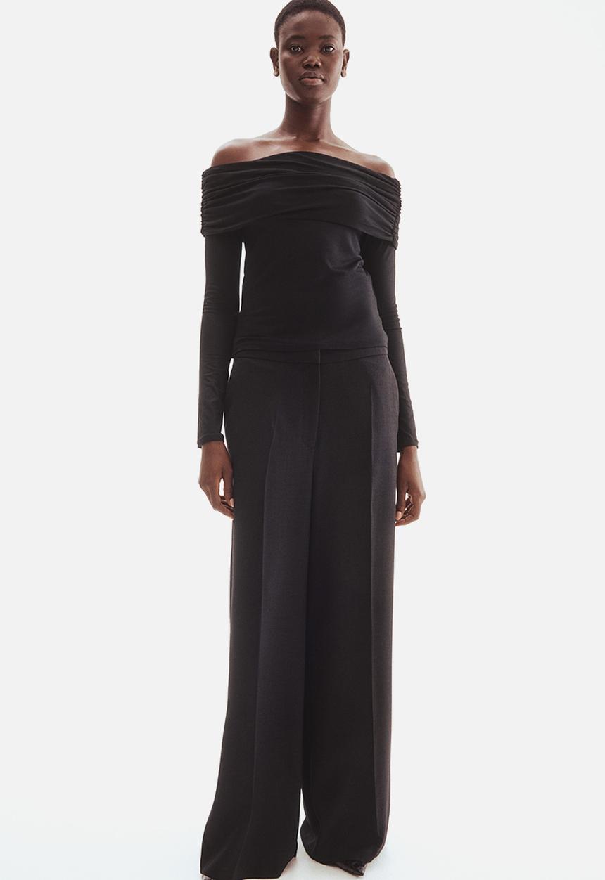 H&M - Off-the-shoulder top - black