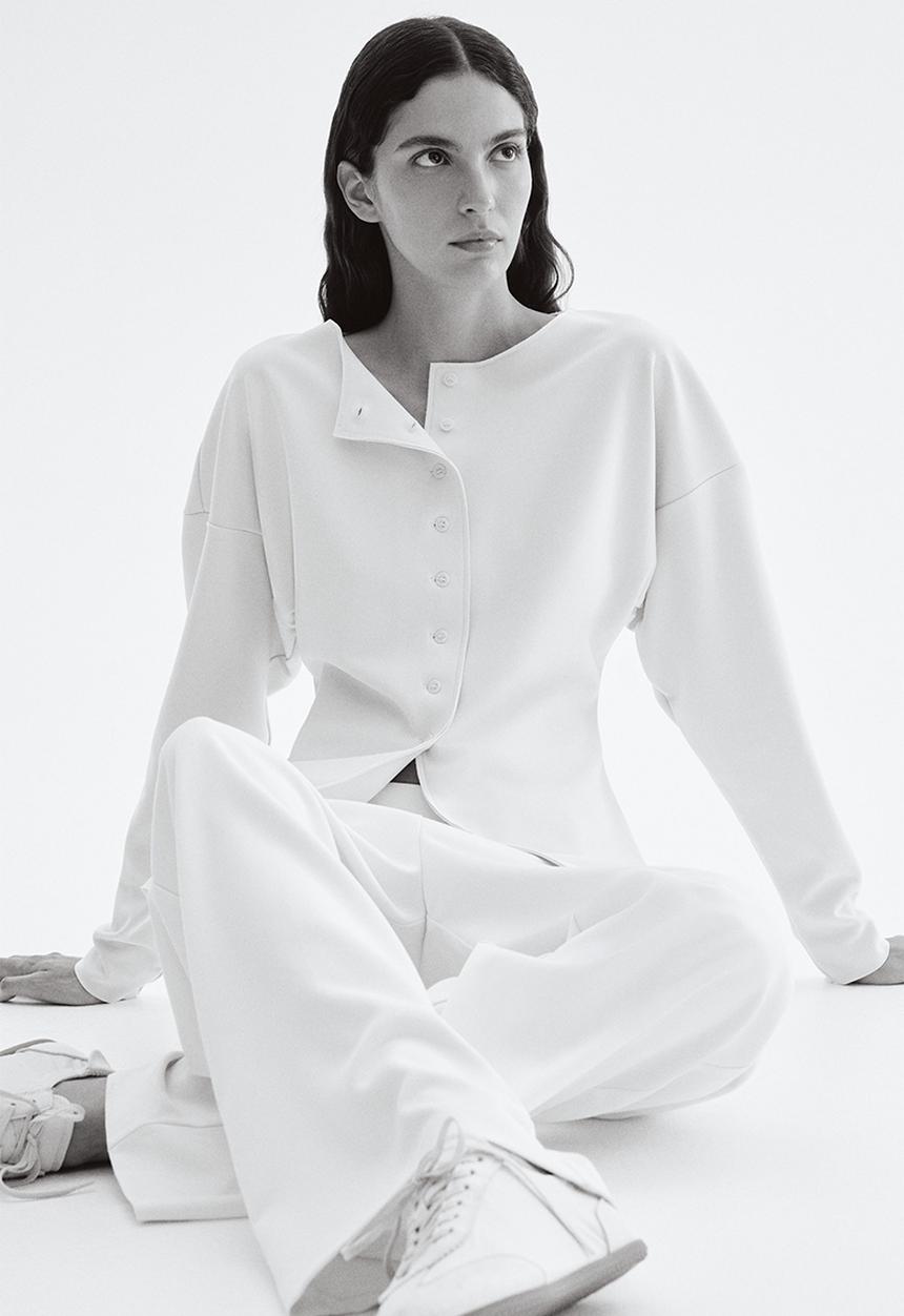 H&M - Straight trousers - white