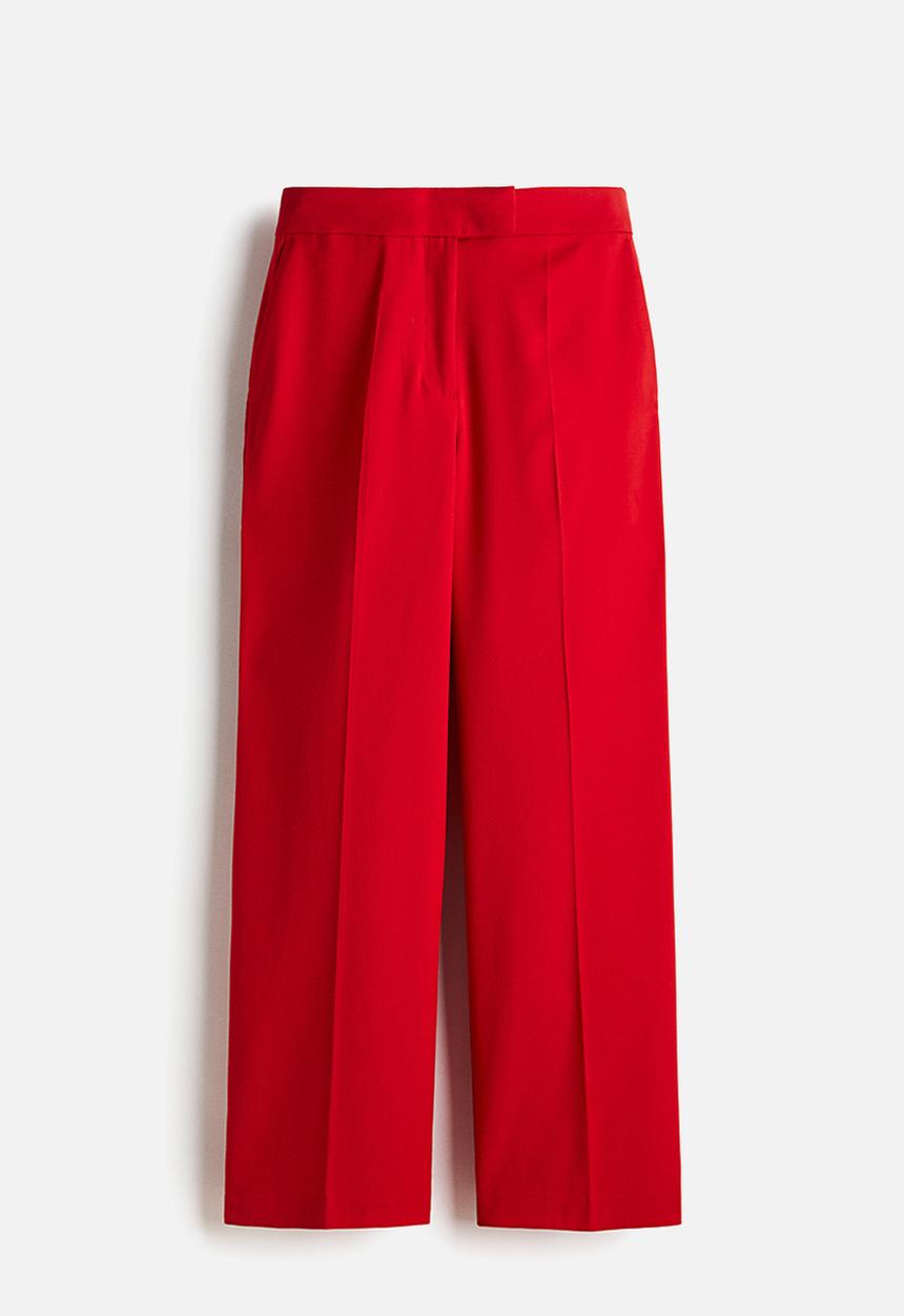 H&M - Straight trousers - bright red 