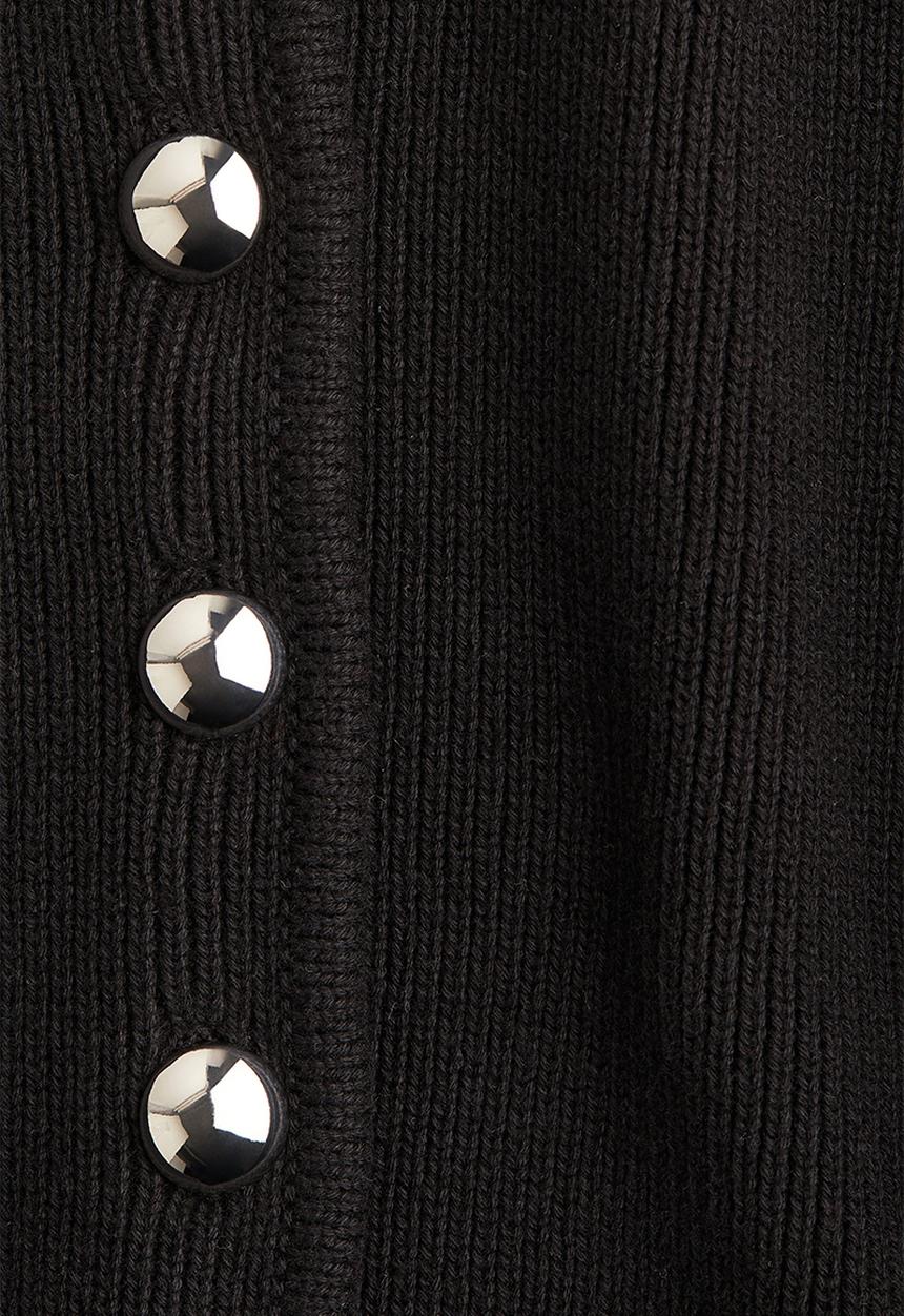 H&M - Rib-knit cotton cardigan - black