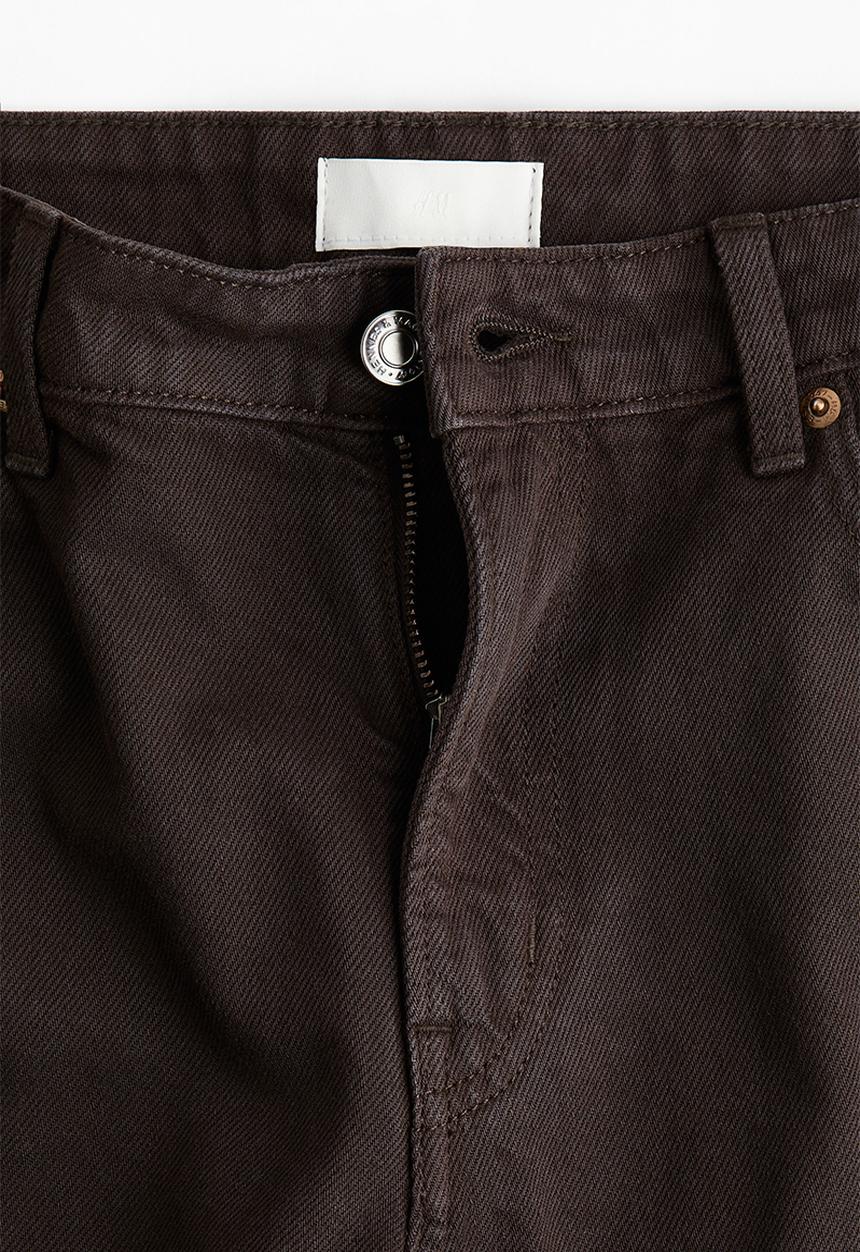 H&M - Wide regular jeans - dark brown