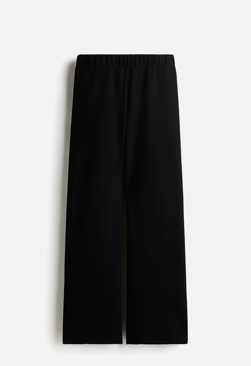 H&M - Wide pull-on trousers - black