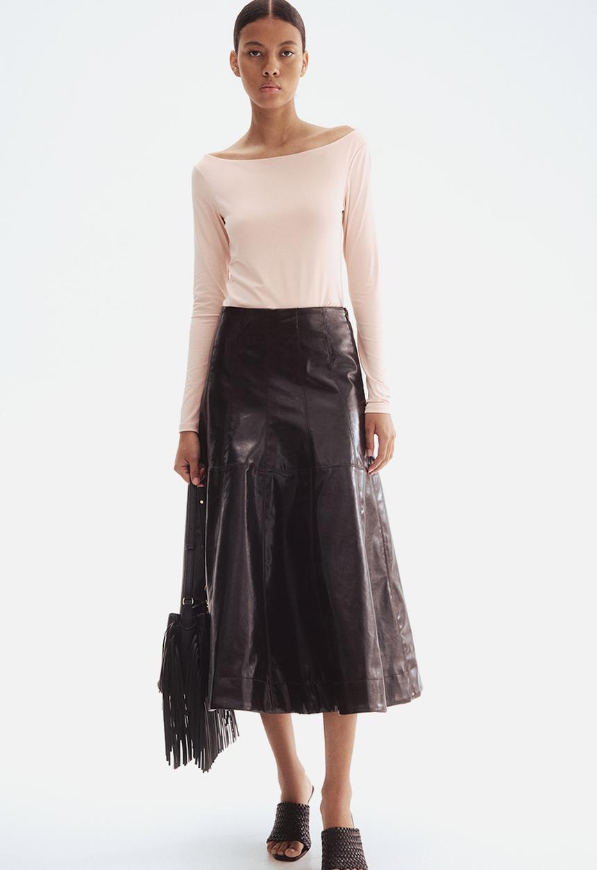 H&M - Boat-neck top - powder pink 