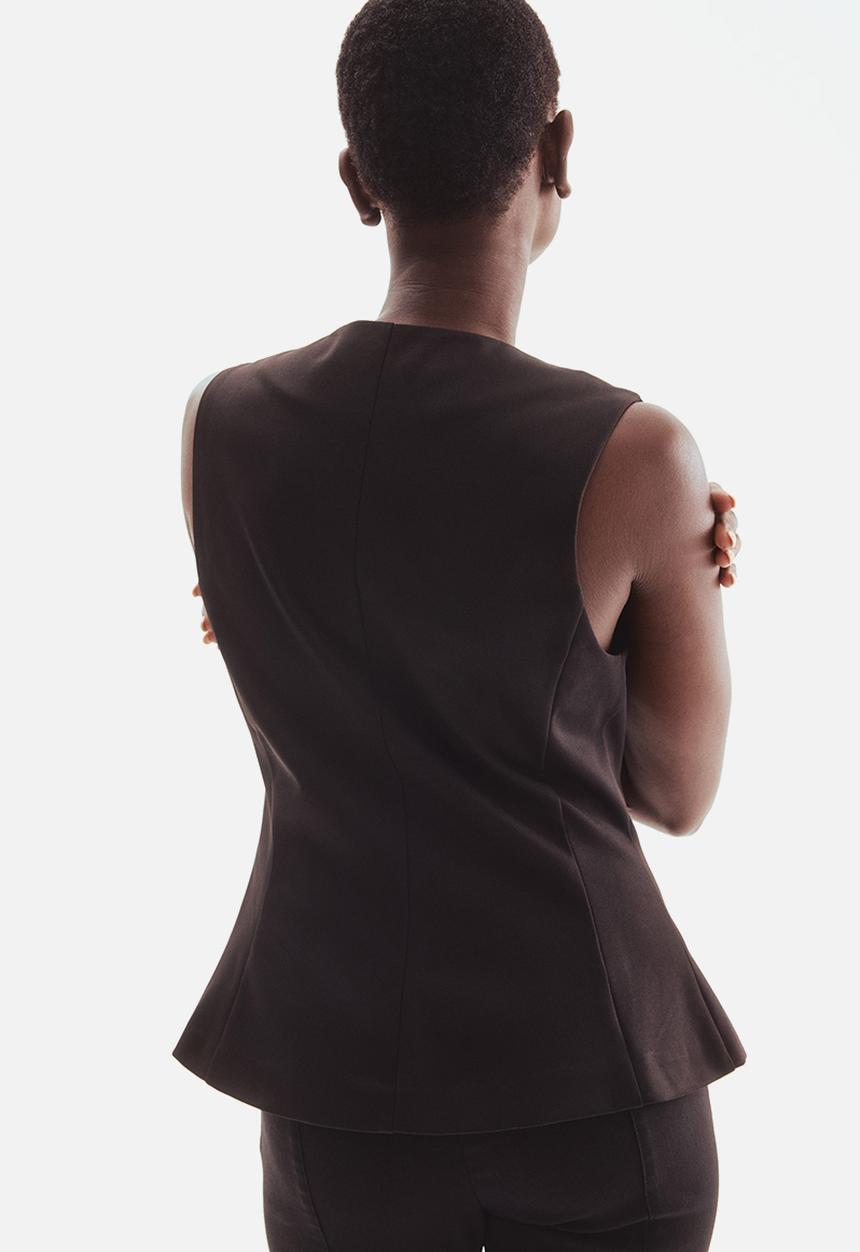 H&M - Peplum waistcoat - black
