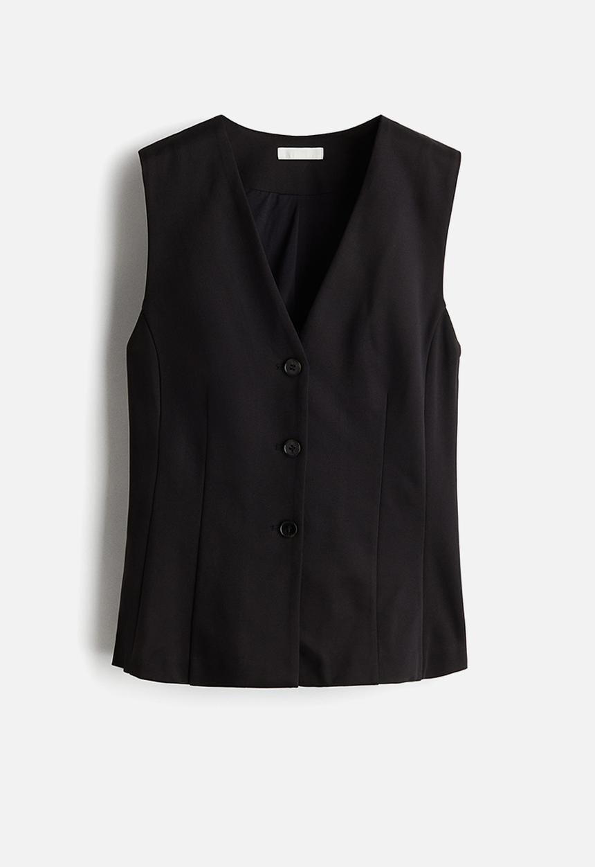 H&M - Peplum waistcoat - black