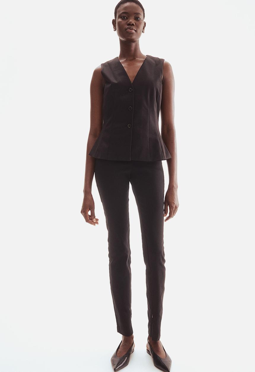 H&M - Peplum waistcoat - black