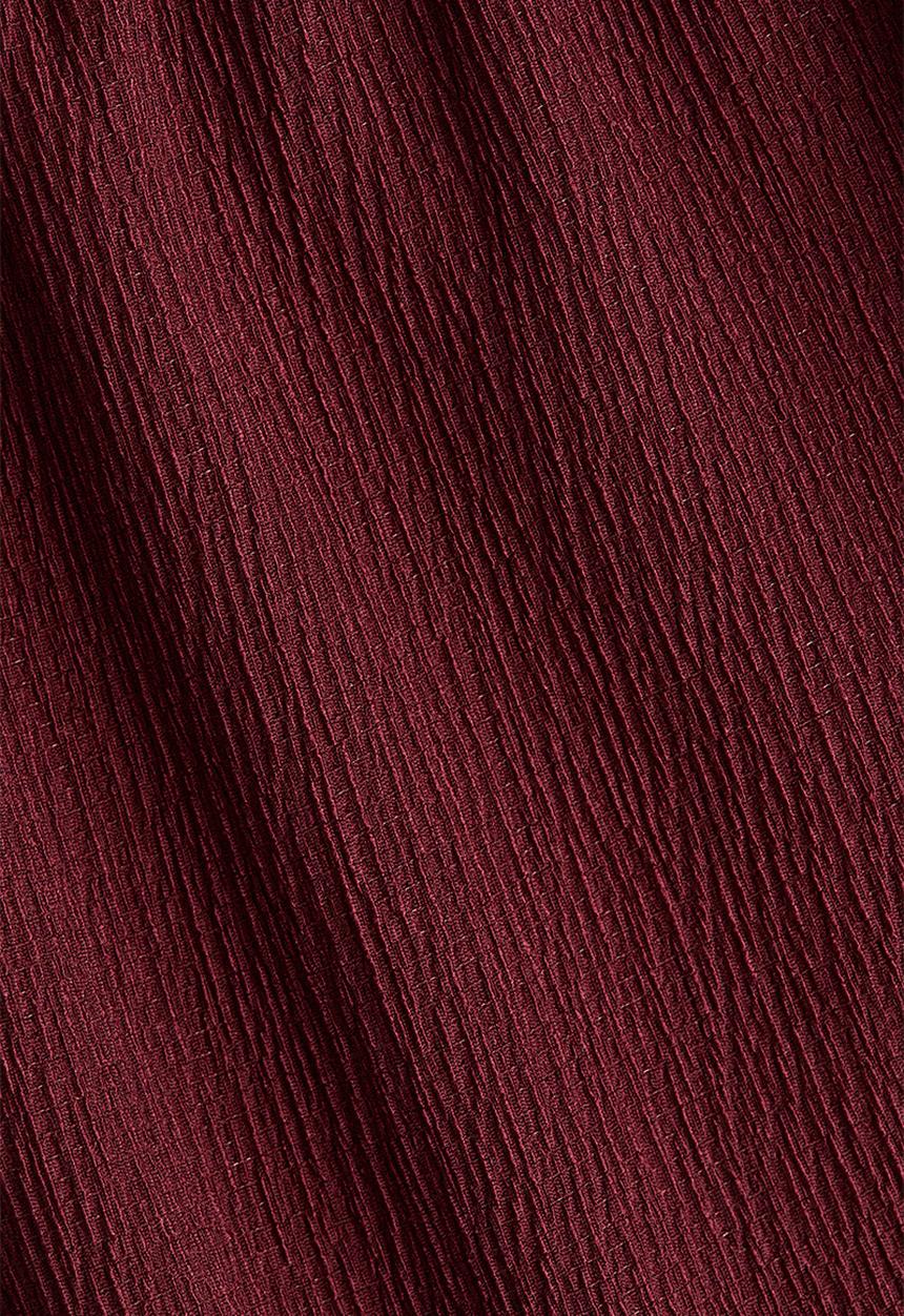 H&M - Crinkled top - burgundy  