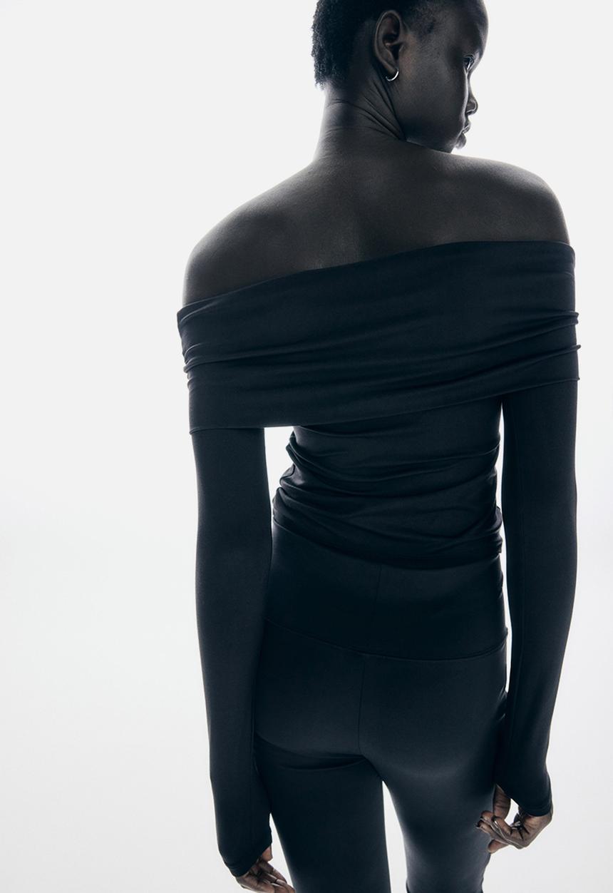 H&M - Off-the-shoulder top - black
