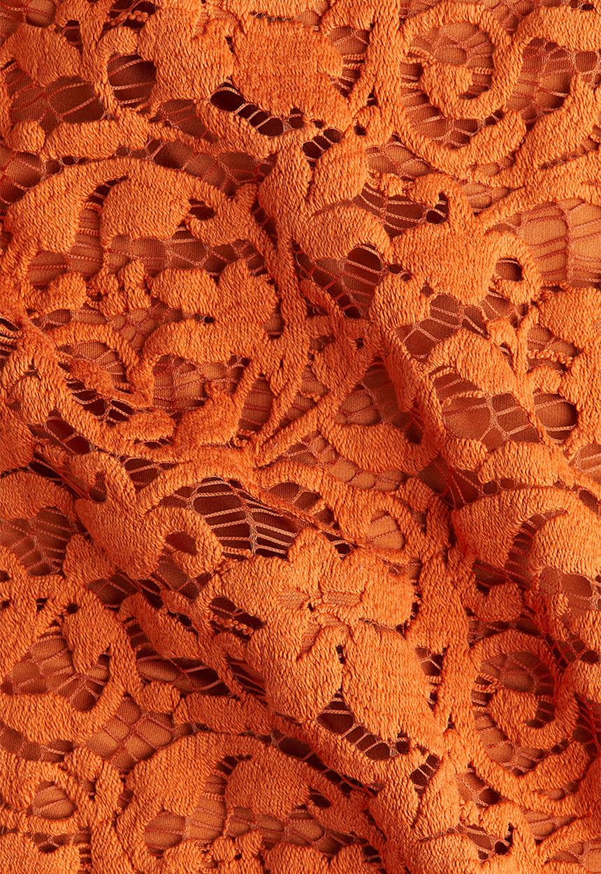 H&M - Lace skirt - orange