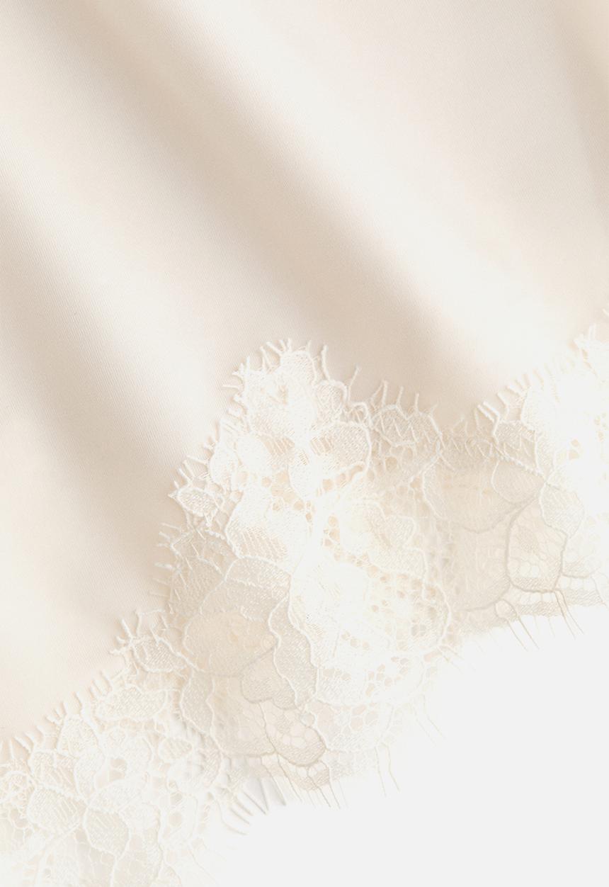 H&M - Microfibre and lace shortie briefs - white