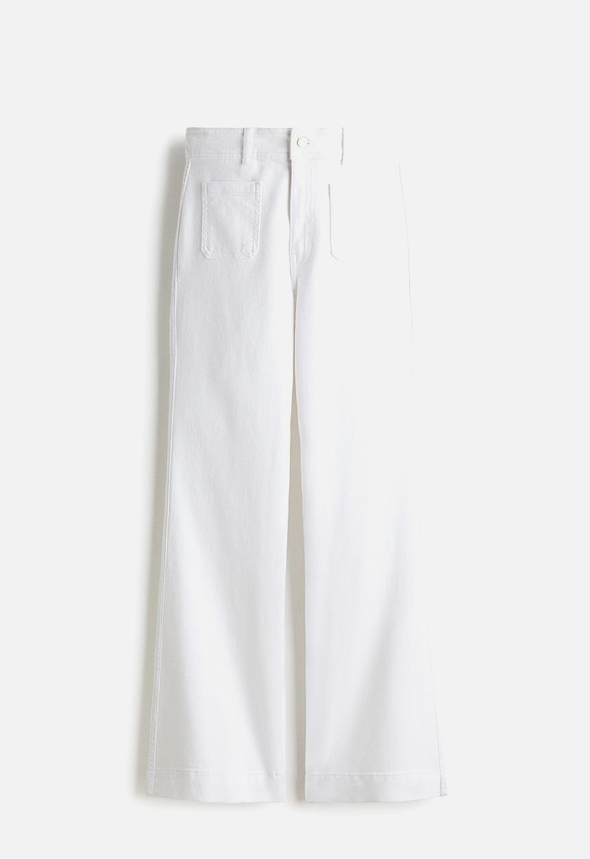 H&M - Flared high jeans - white