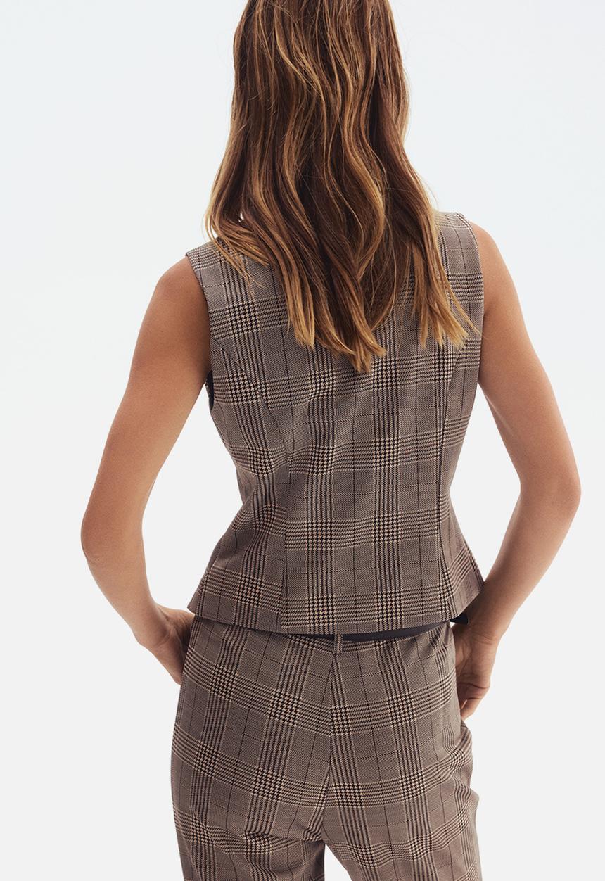 H&M - Fitted waistcoat - beige,brown