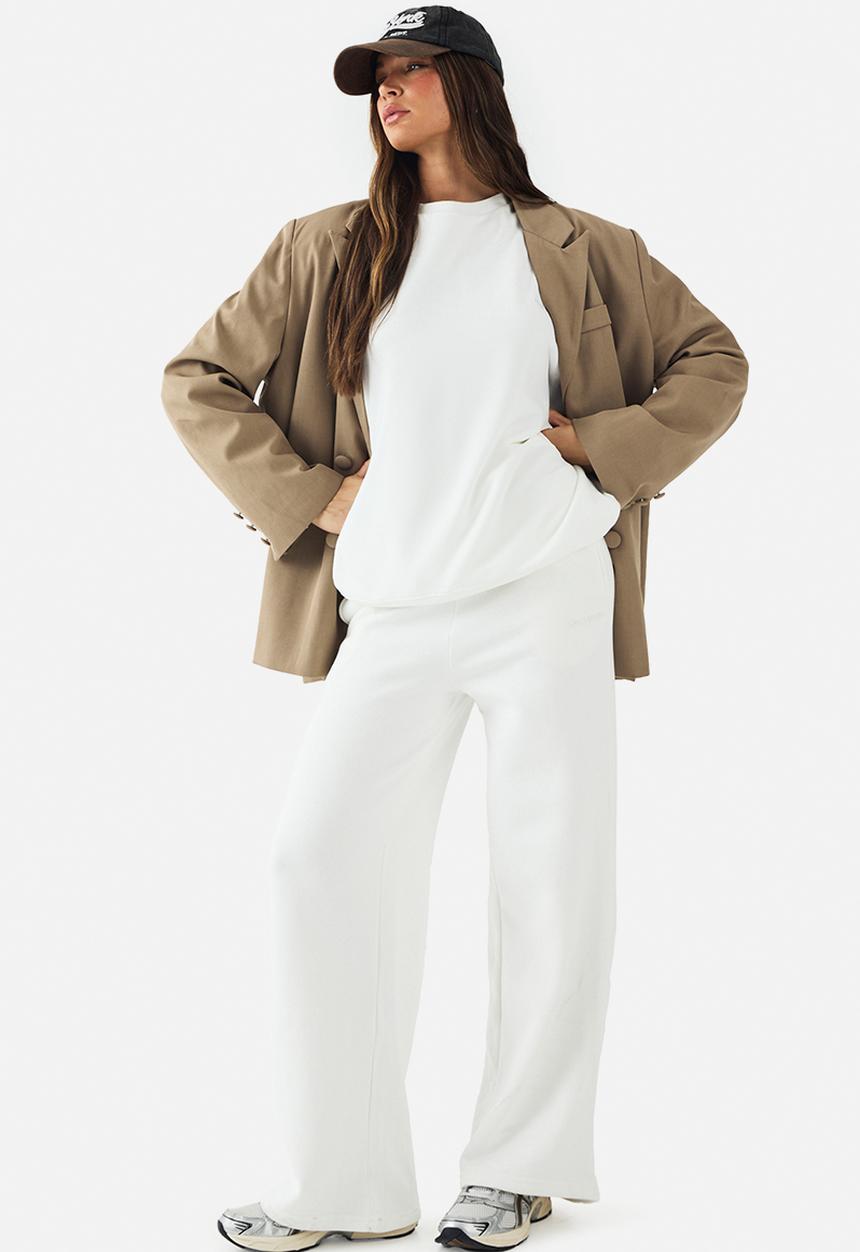 boohoo - Dsgn studio embroidered oversized sweatshirt - ecru