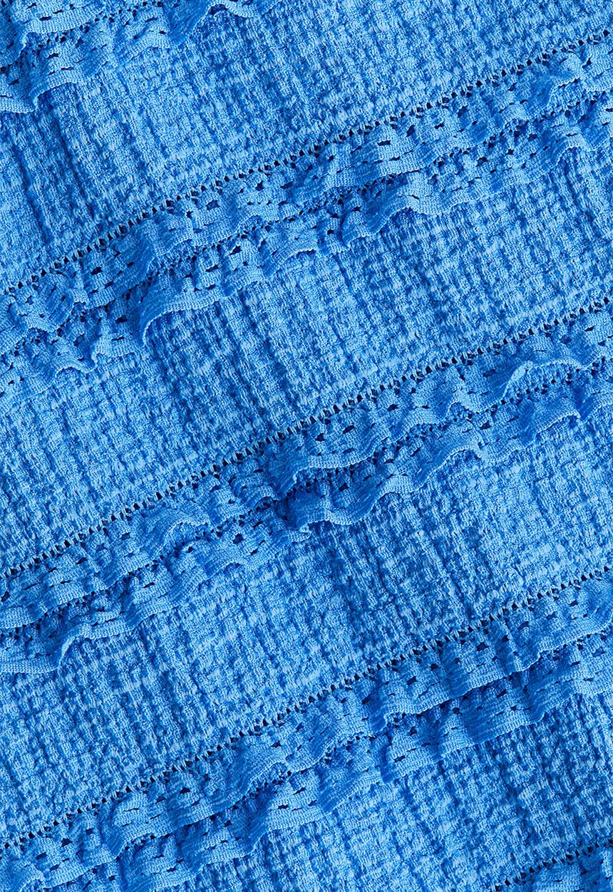 H&M - Frill-trimmed button-front top - blue