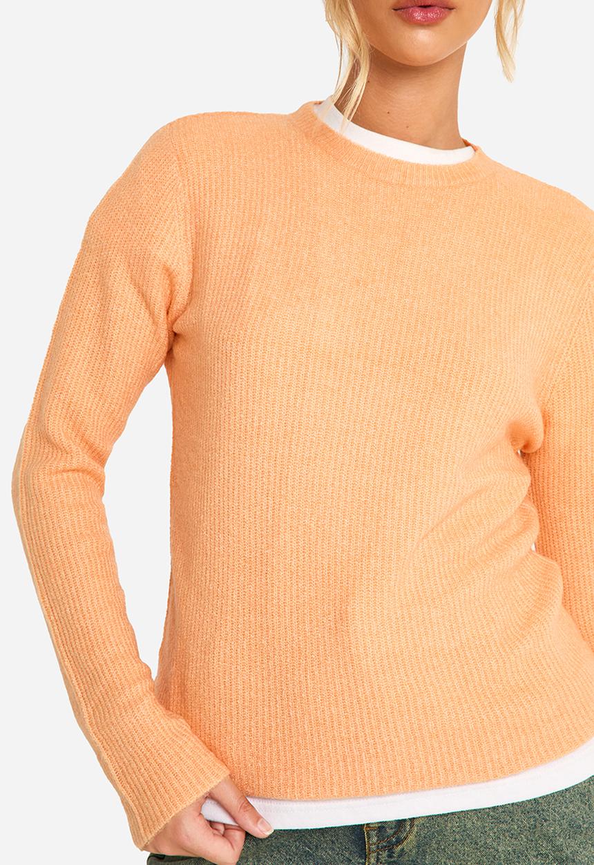 boohoo - Soft knit fine gauge crop jumper - orange