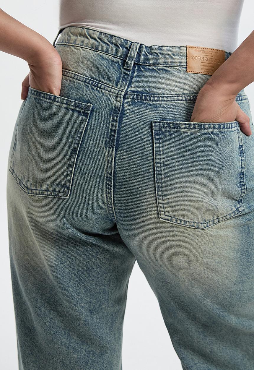 boohoo - Plus basics high waisted boyfriend jeans - ice blue
